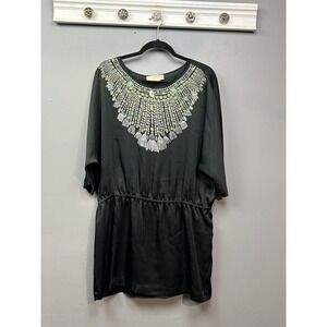 Michael Kors Dress Womens 16 Embellished Tunic Beaded Kaftan Boho Top‎